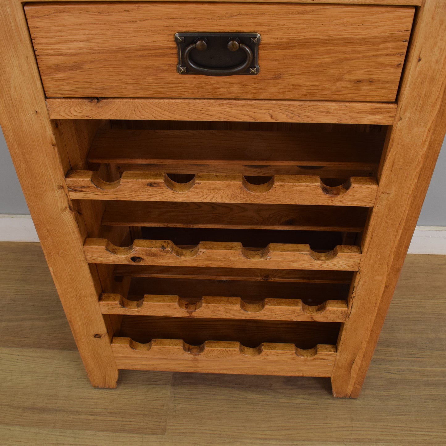 Restored Oak Bottle Rack
