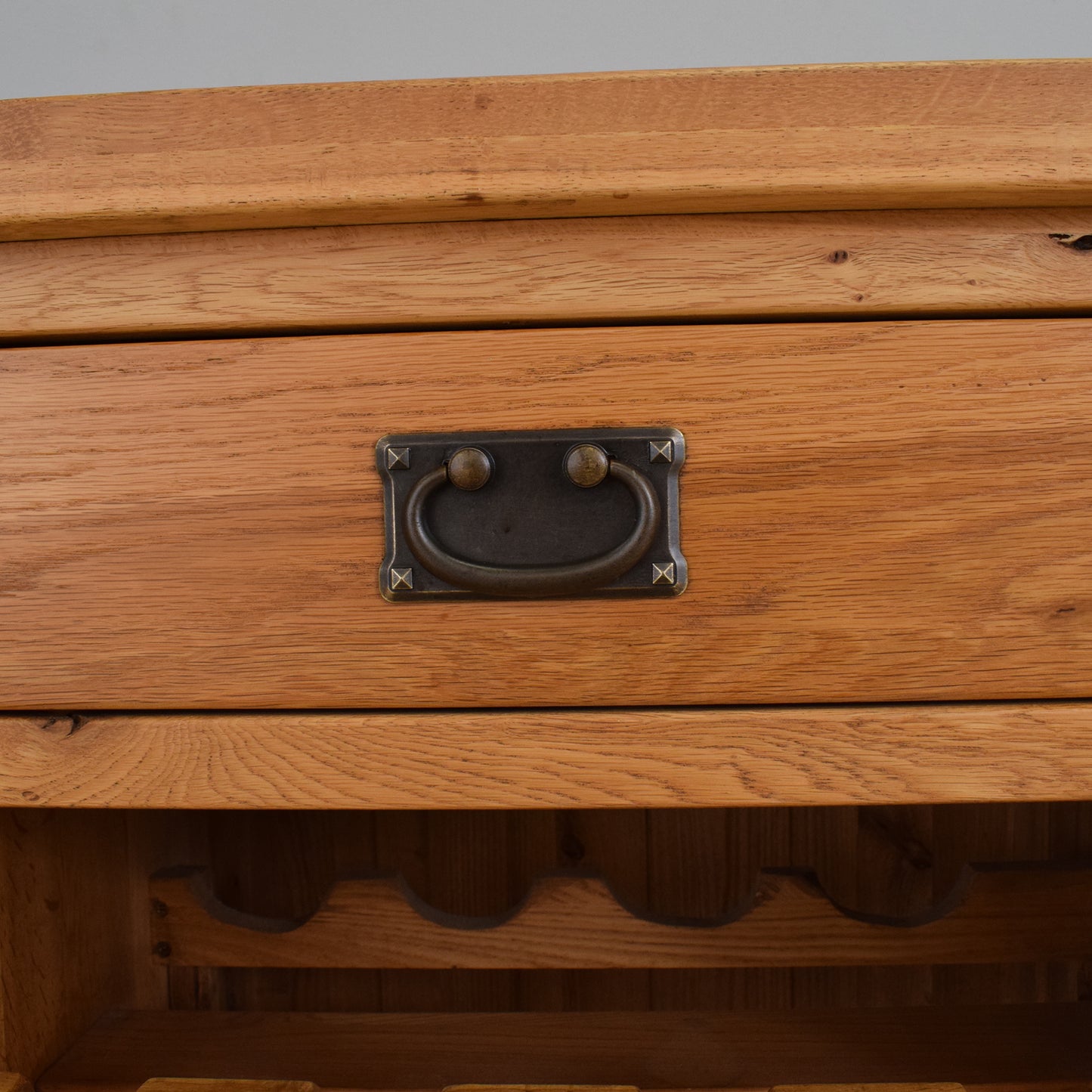 Restored Oak Bottle Rack