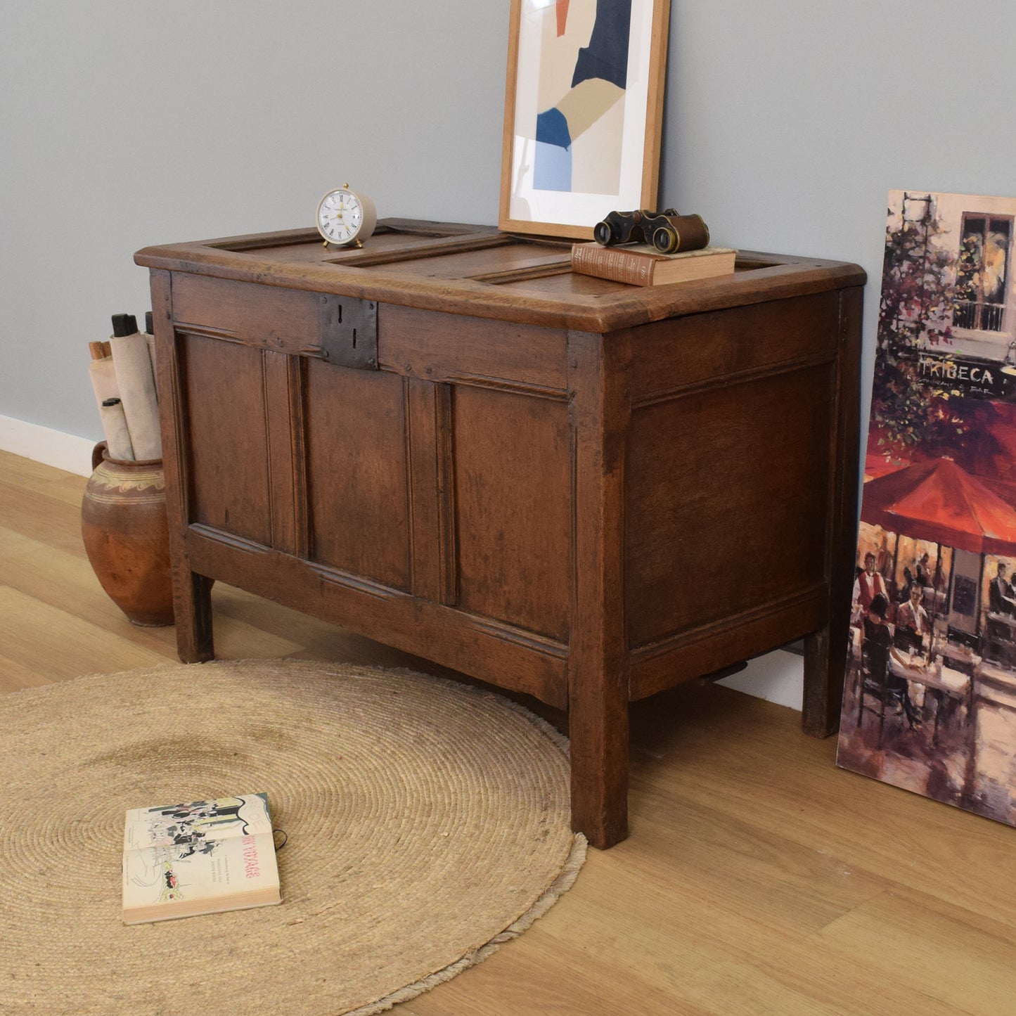 Rustic Oak Blanket Box