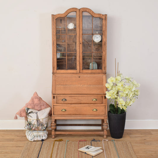Oak Bureau Bookcase