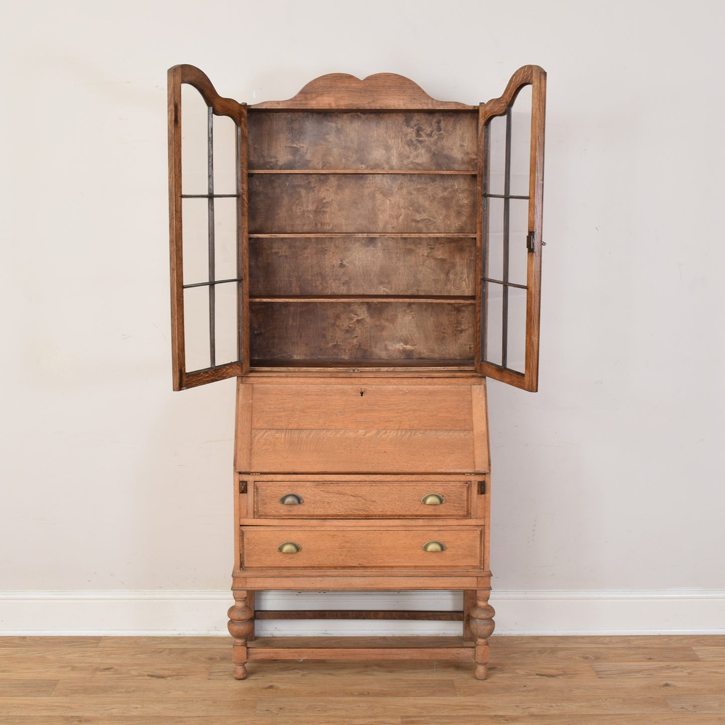 Oak Bureau Bookcase