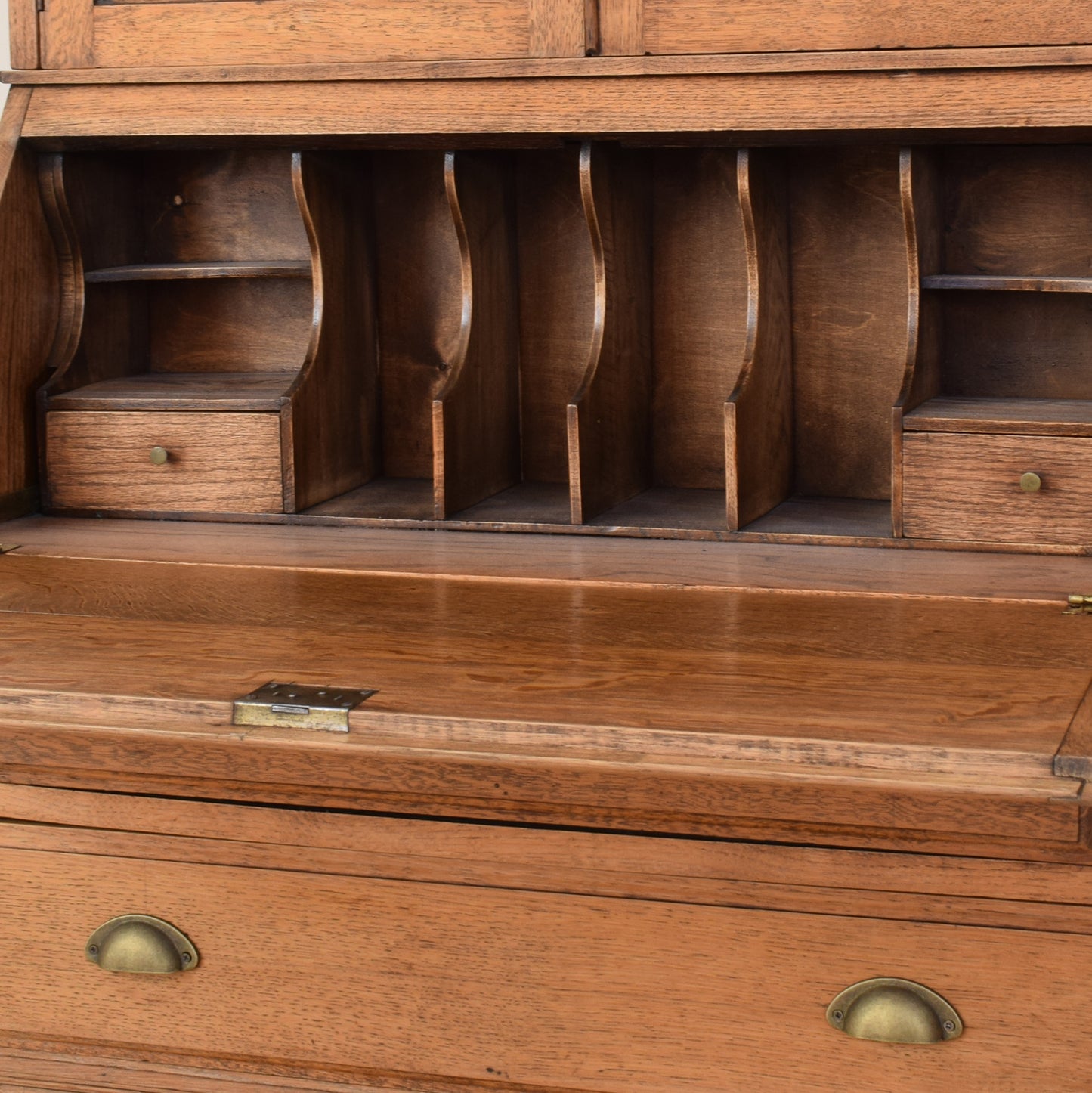 Oak Bureau Bookcase
