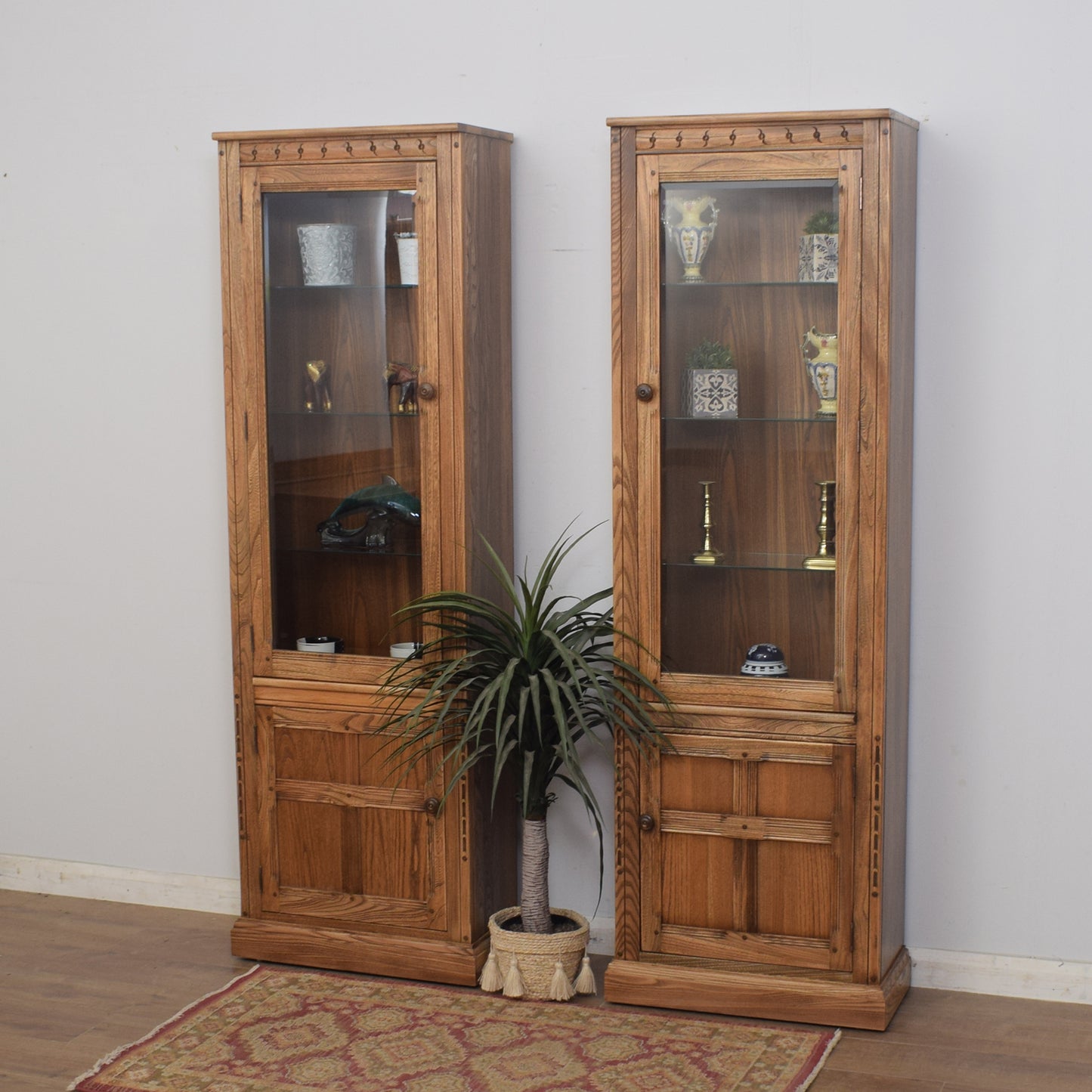 Pair of Ercol Display Cabinets