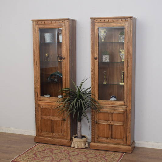 Pair of Ercol Display Cabinets