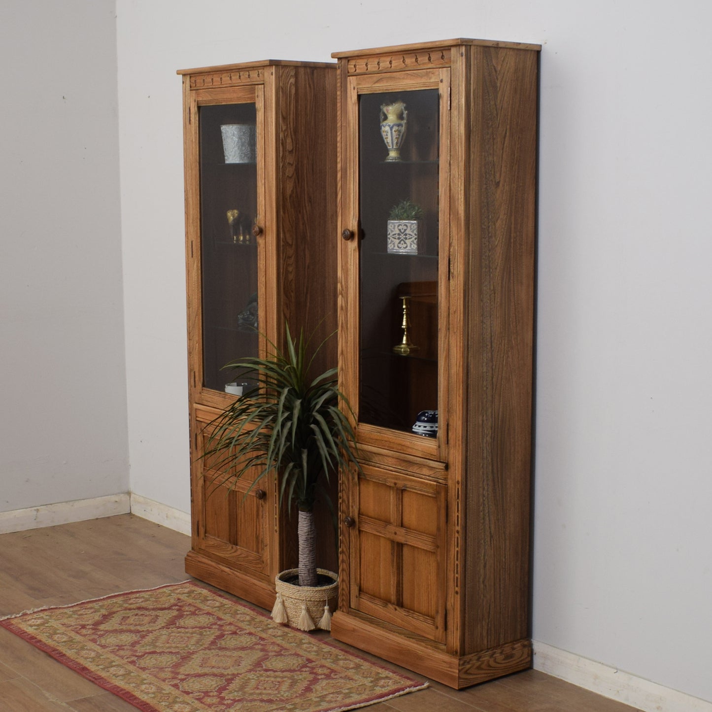 Pair of Ercol Display Cabinets