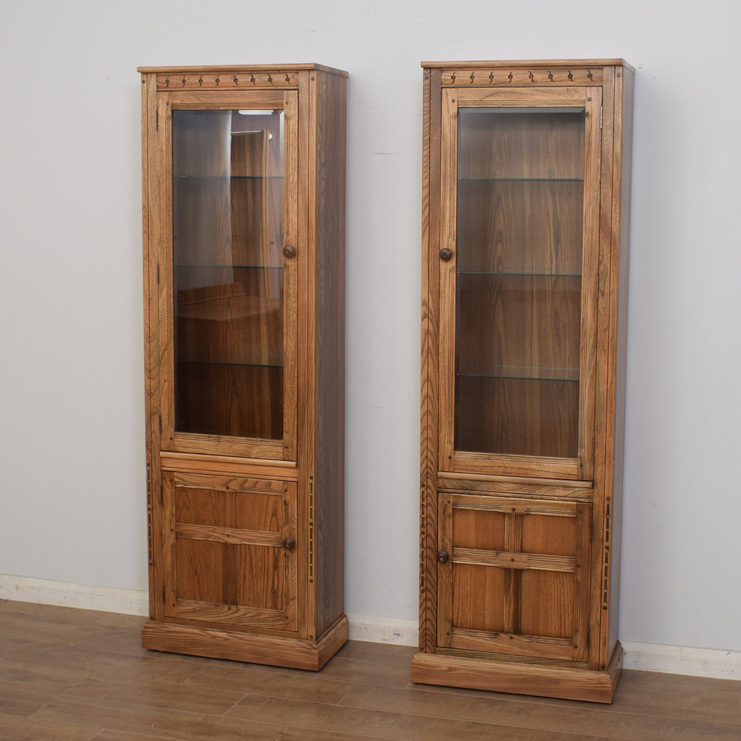 Pair of Ercol Display Cabinets