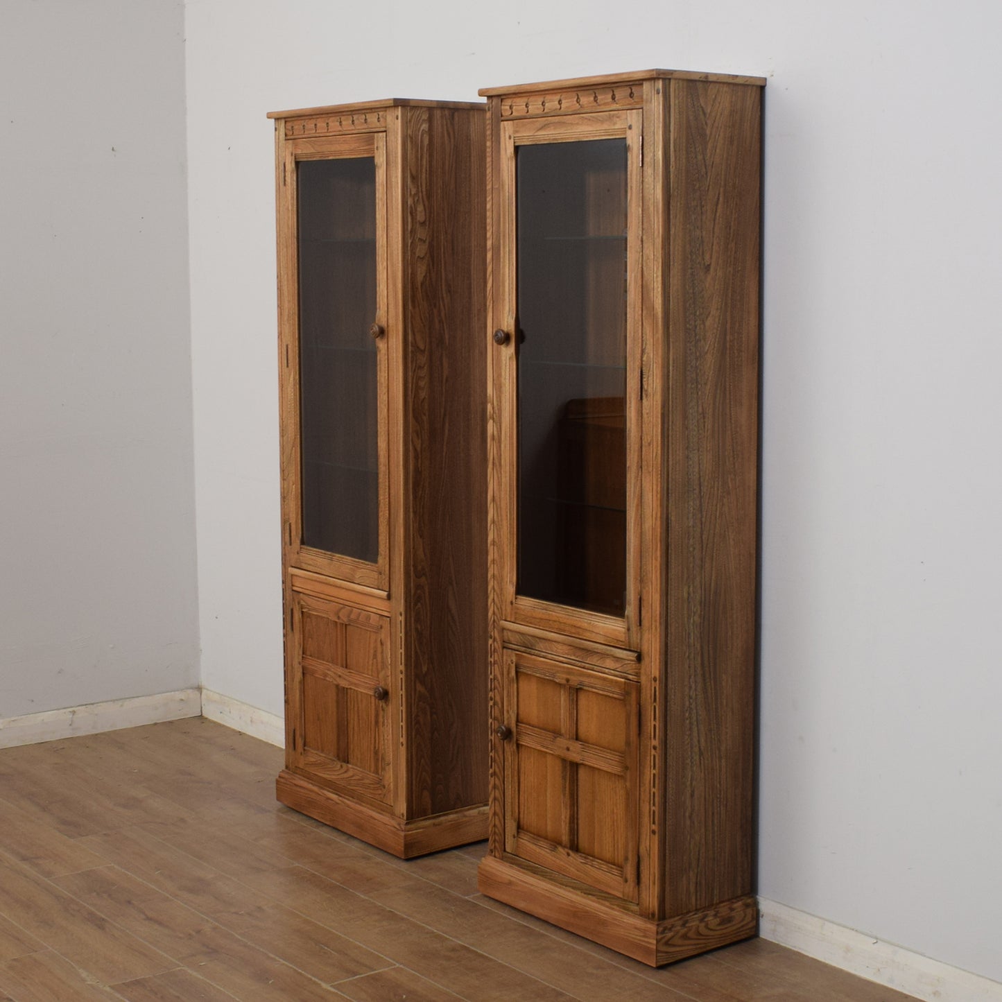 Pair of Ercol Display Cabinets