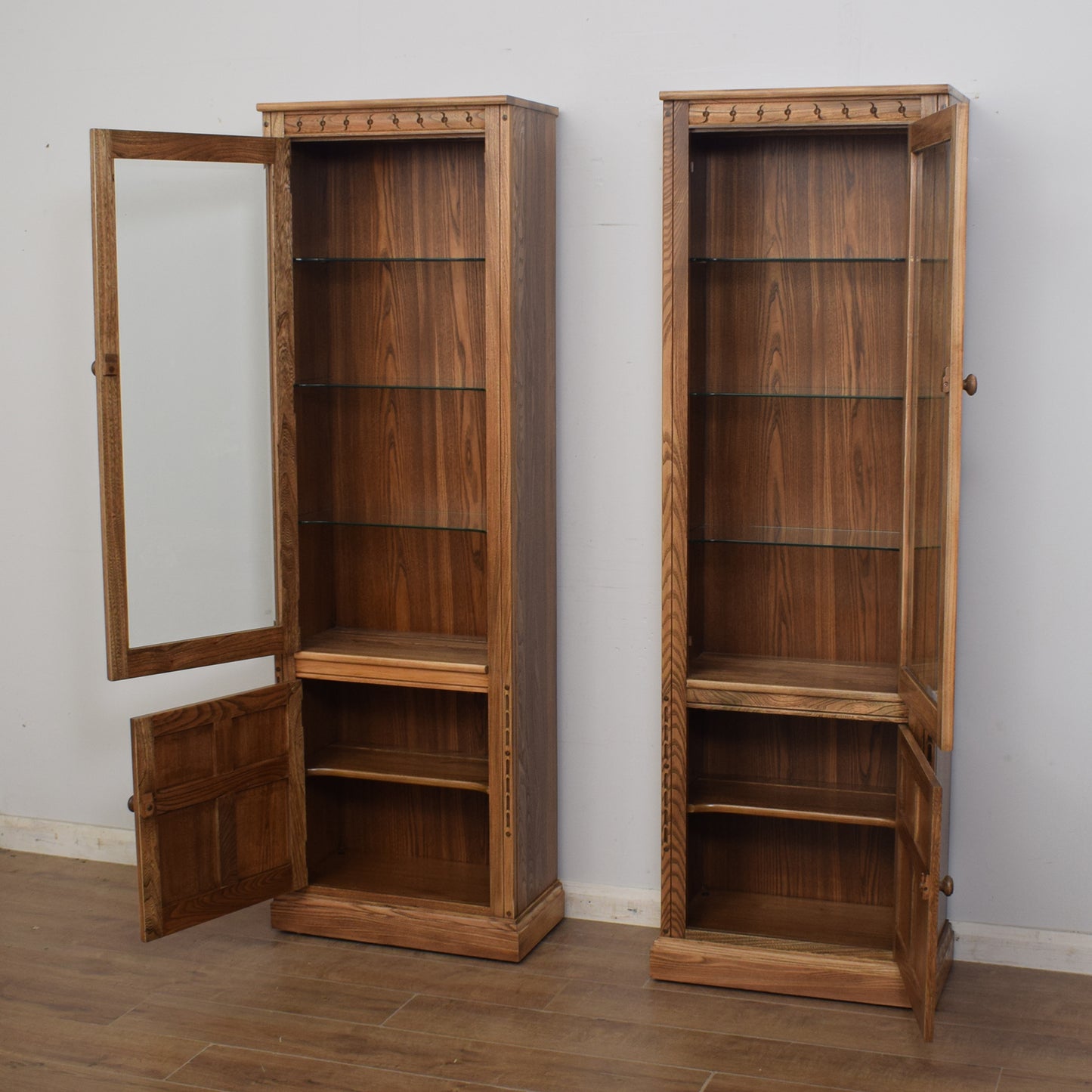 Pair of Ercol Display Cabinets