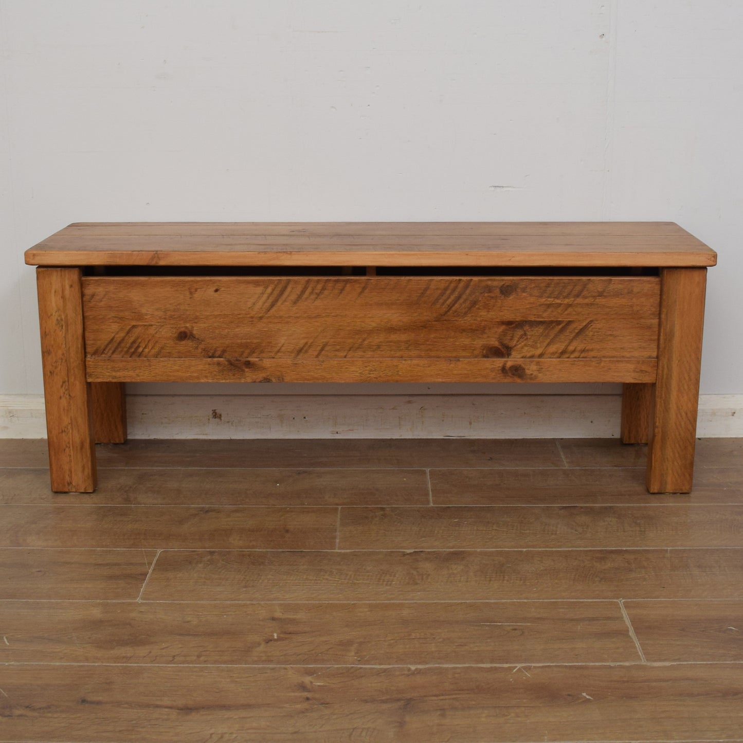 Extending Pine Dining Table & Two Benches