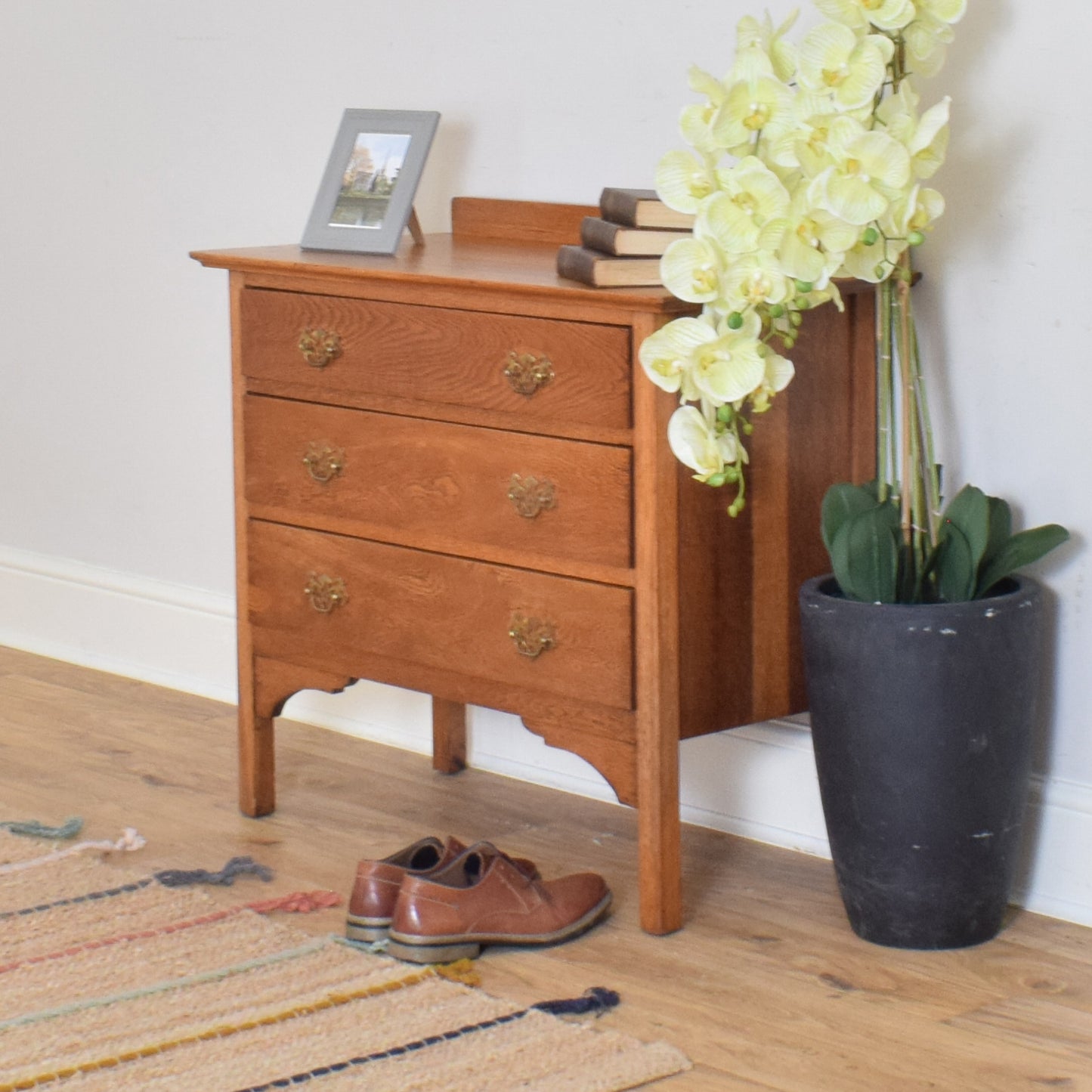 Solid Oak Chest Of Drawers