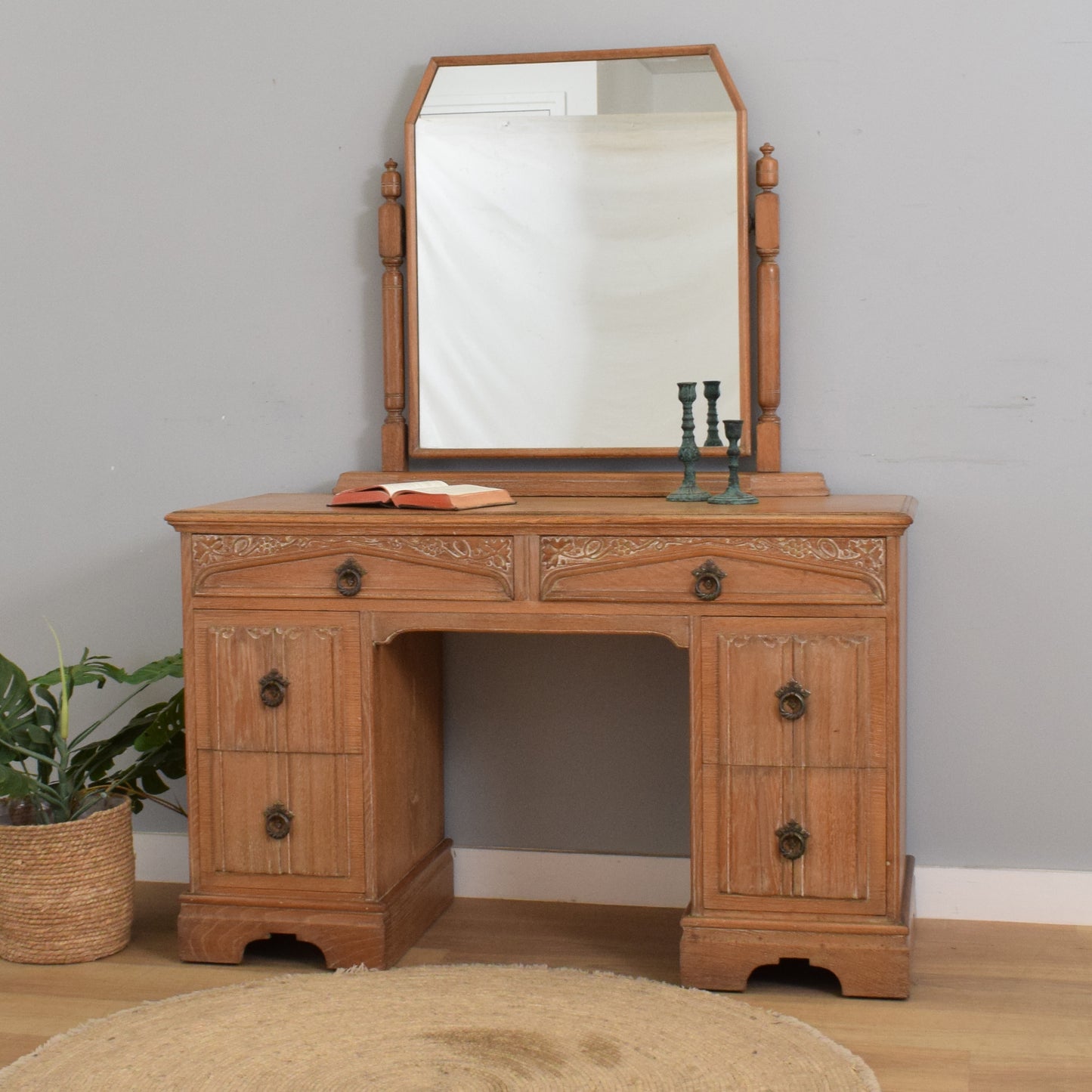 Vintage Oak Dressing Table