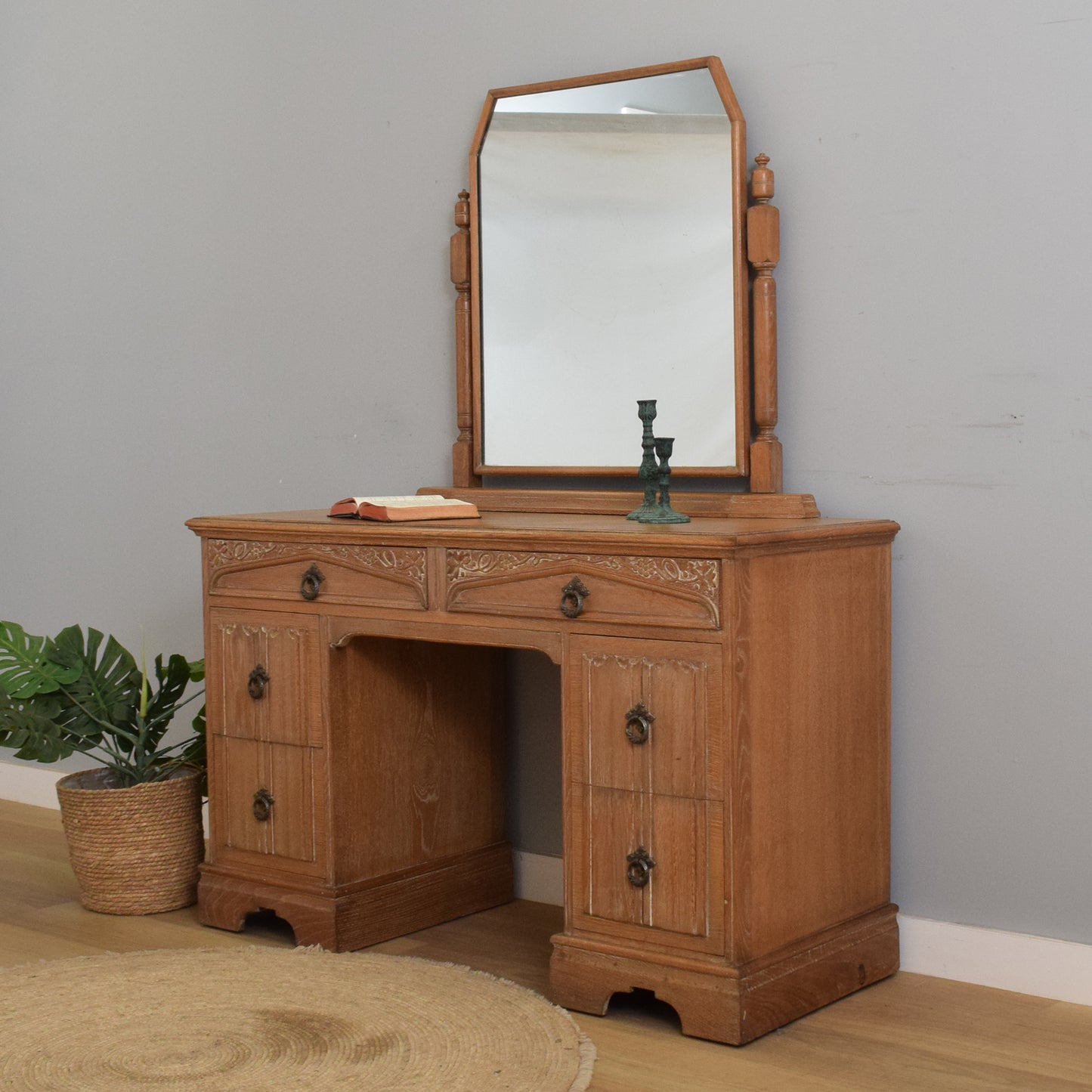 Vintage Oak Dressing Table