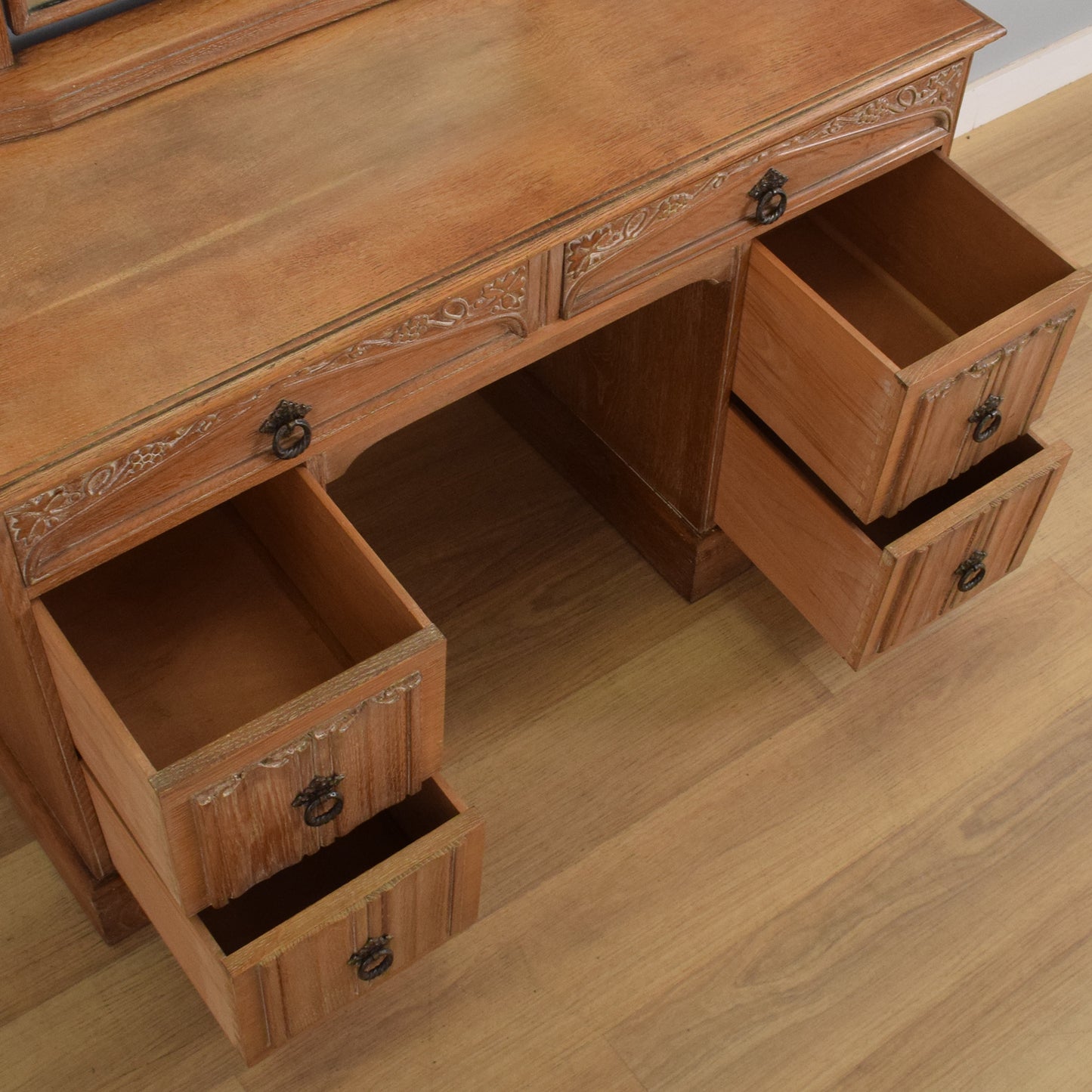 Vintage Oak Dressing Table