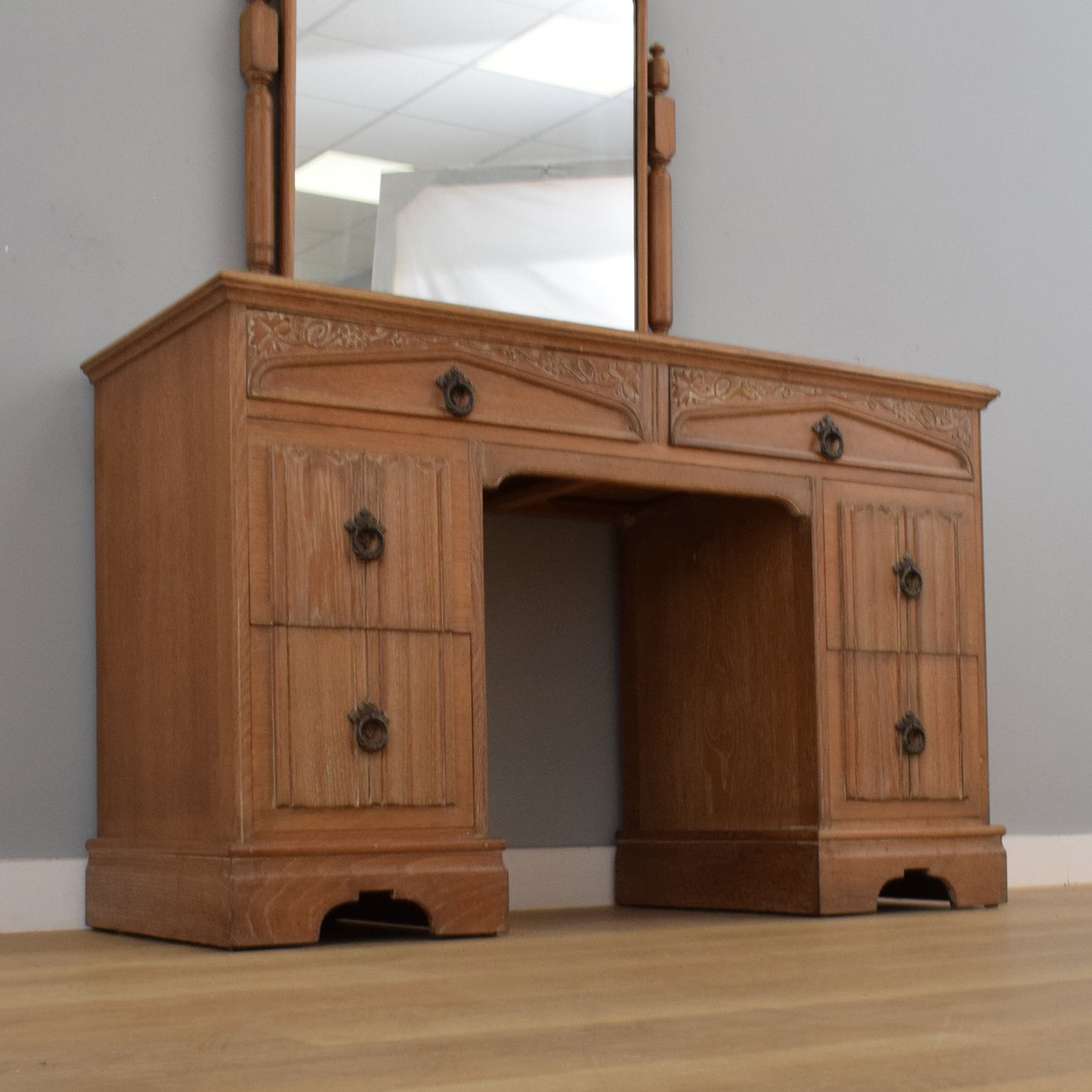 Vintage Oak Dressing Table