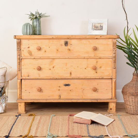 Antique Pine Mule Chest