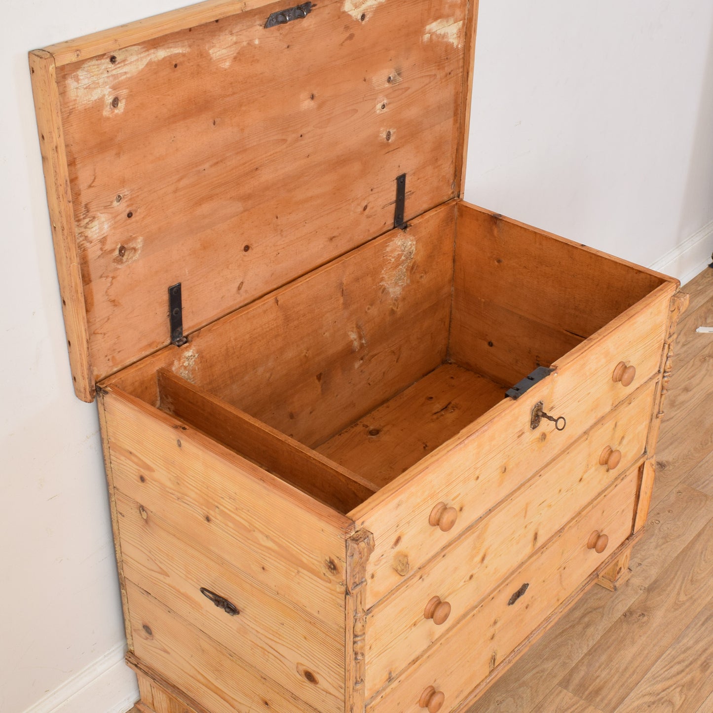 Antique Pine Mule Chest