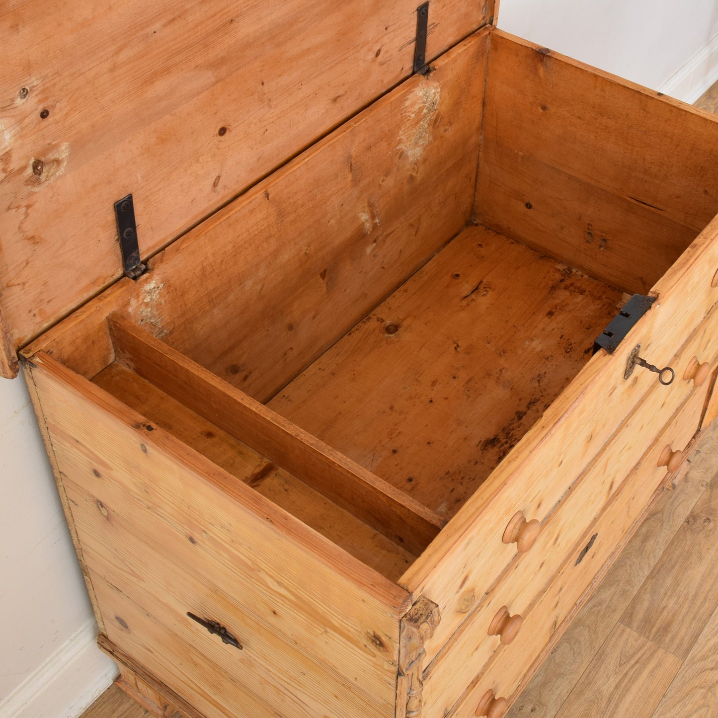 Antique Pine Mule Chest