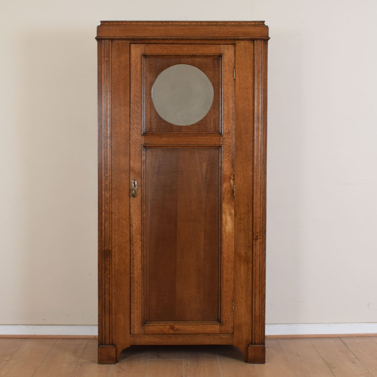 Vintage Oak Mirrored Hallrobe