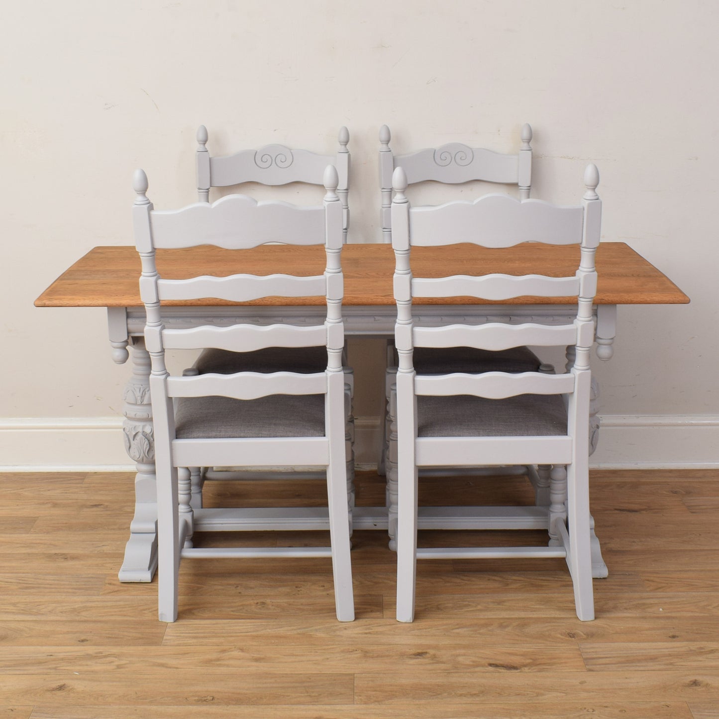 Painted Table And Four Chairs