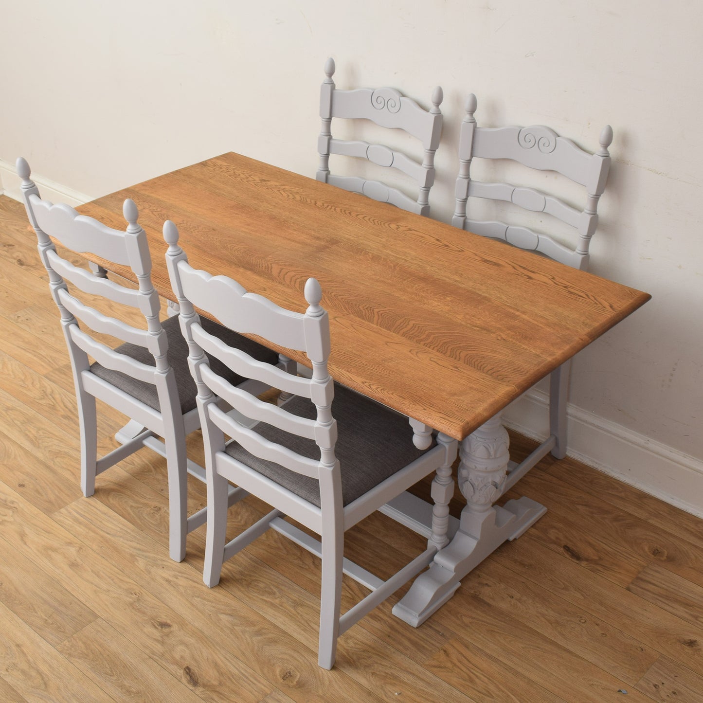 Painted Table And Four Chairs