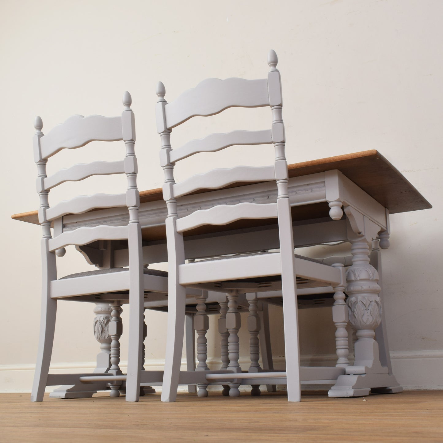 Painted Table And Four Chairs