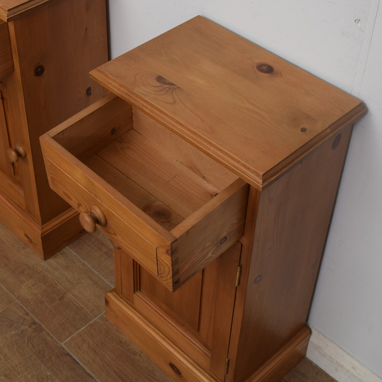 Pair of Pine Bedsides