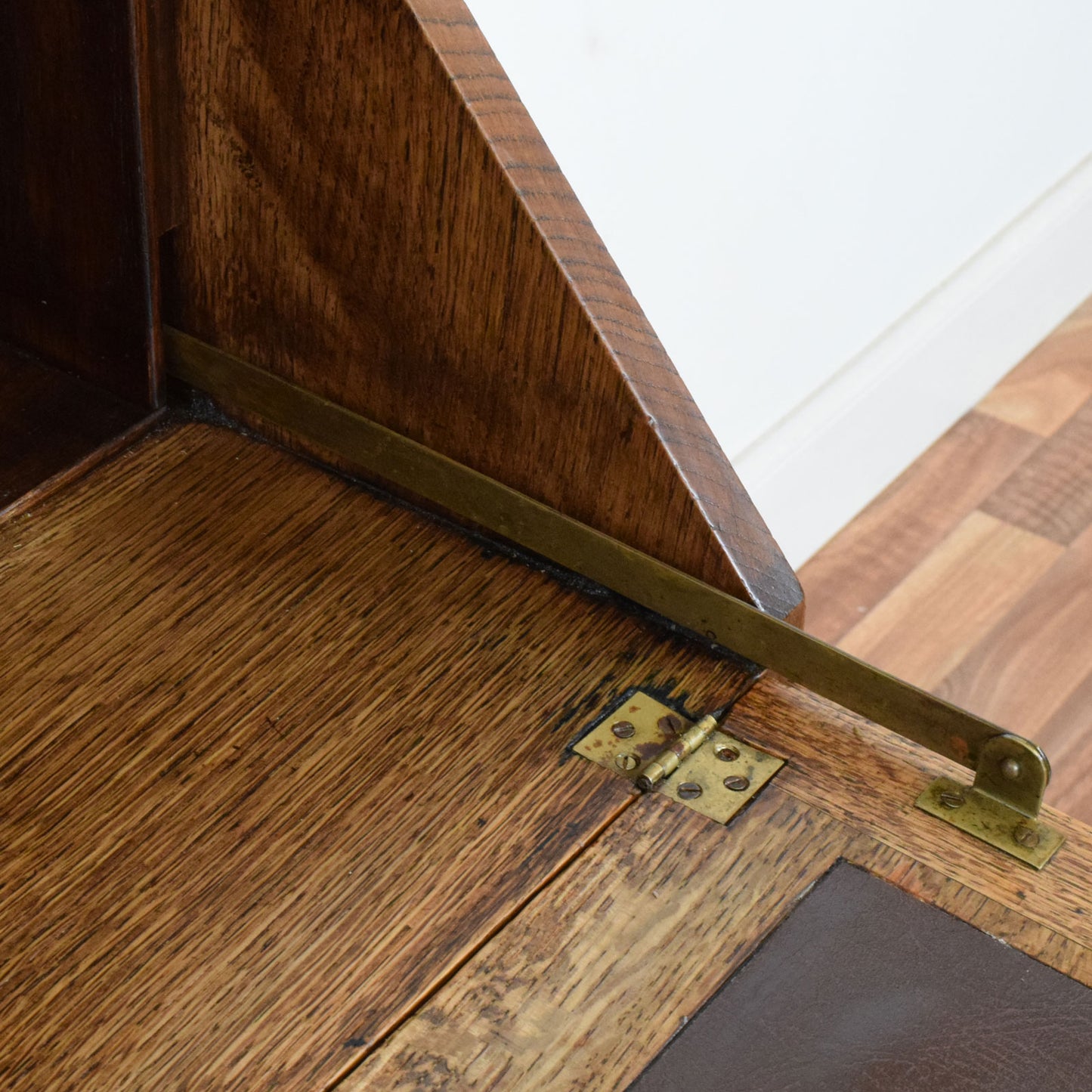 Barley Twist Oak Bureau Bookcase