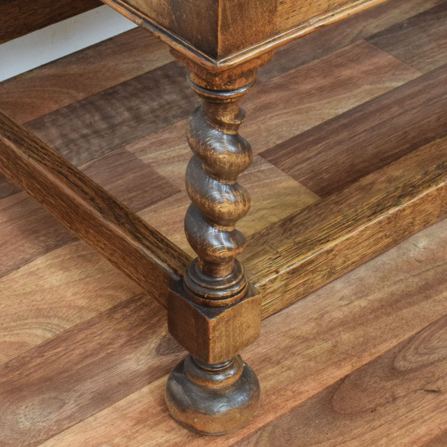 Barley Twist Oak Bureau Bookcase