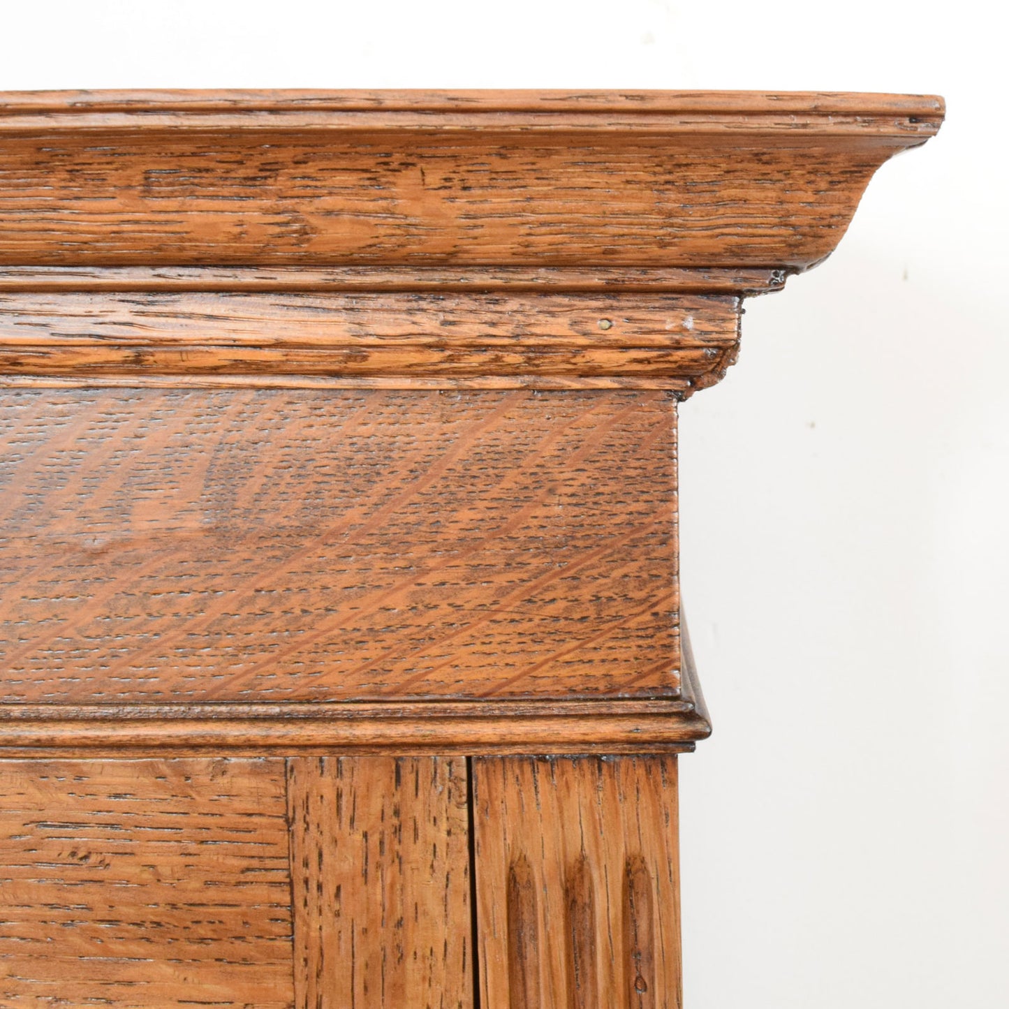 Barley Twist Oak Bureau Bookcase