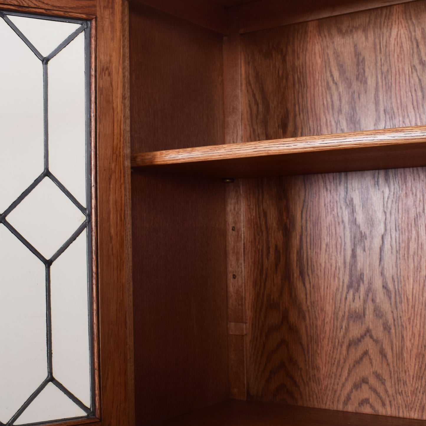 Old Charm Glazed Cabinet with Cupboard