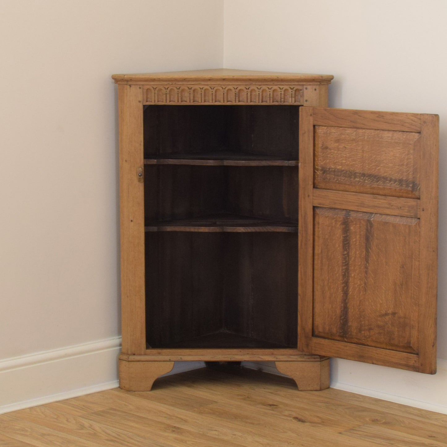 Solid Oak Corner Unit