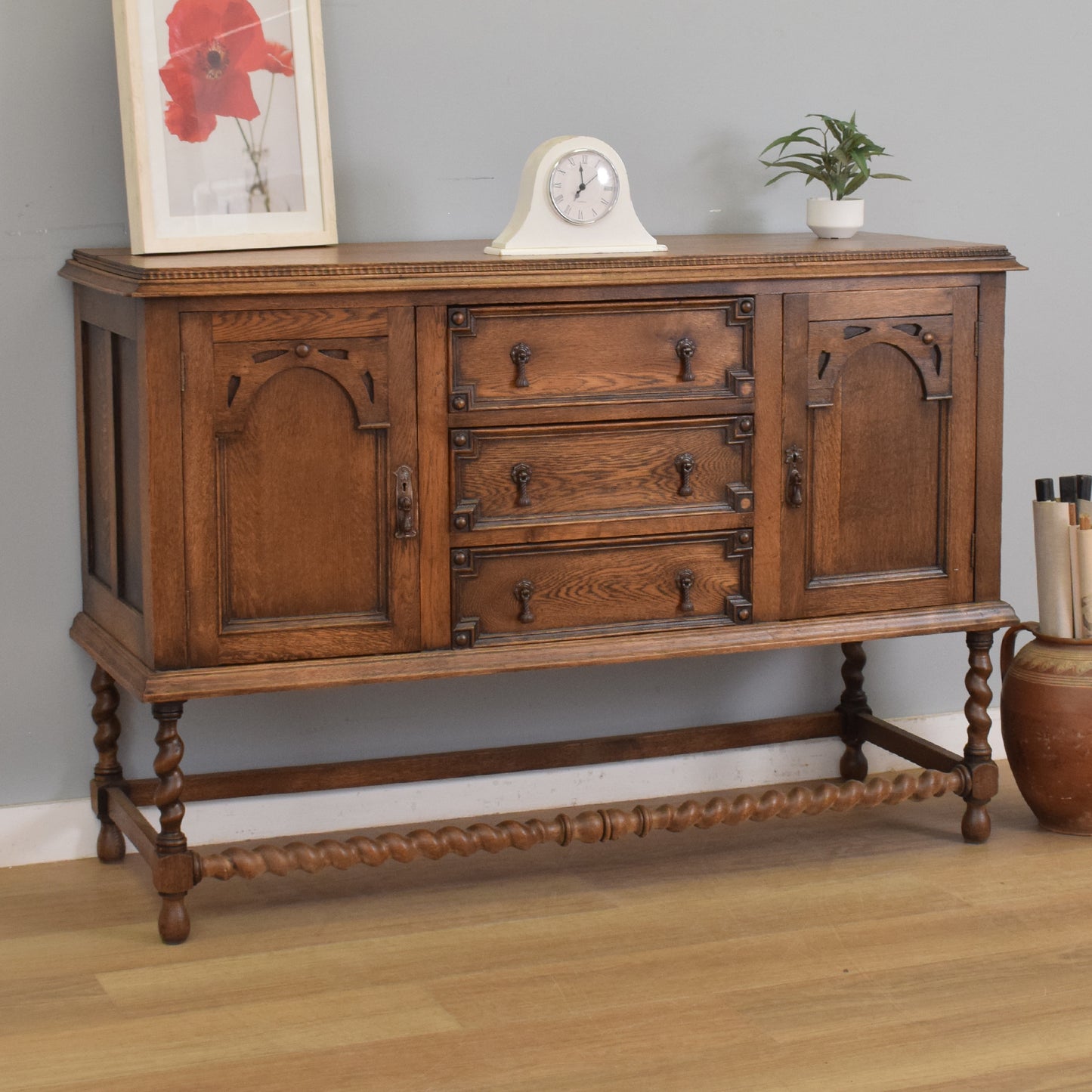 Restored Oak Sideboard