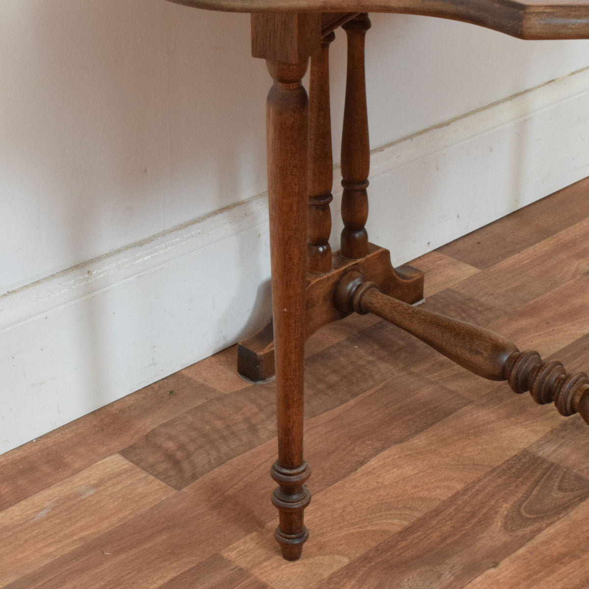 Drop-Leaf Oak Side Table