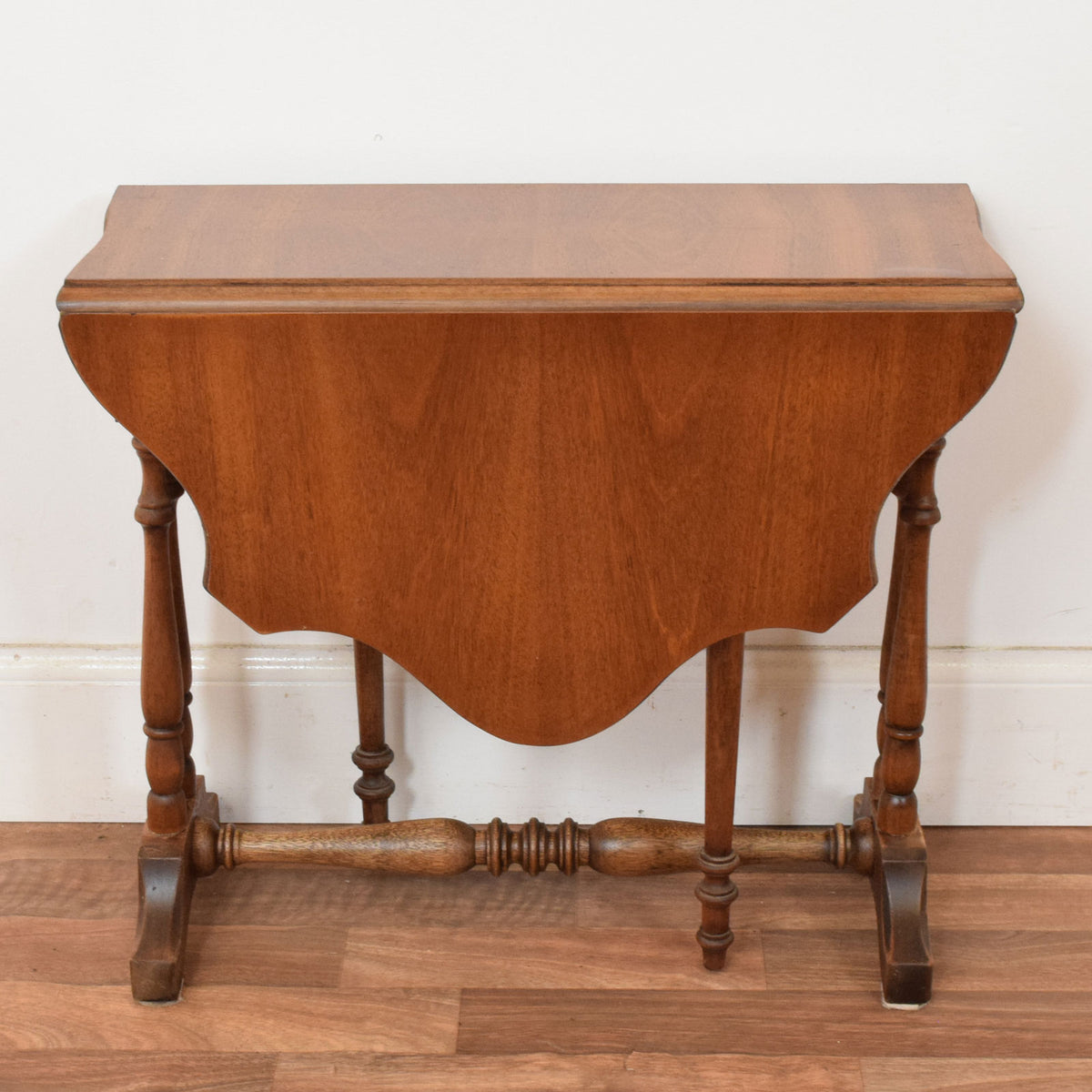 Drop-Leaf Oak Side Table