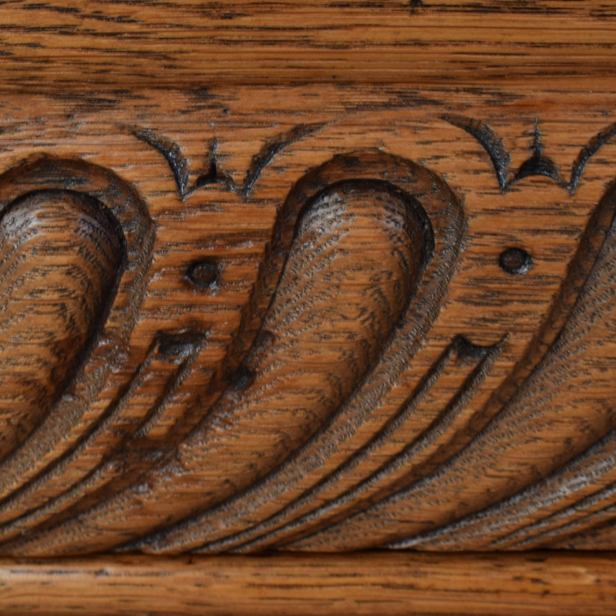 Carved Oak Console Table