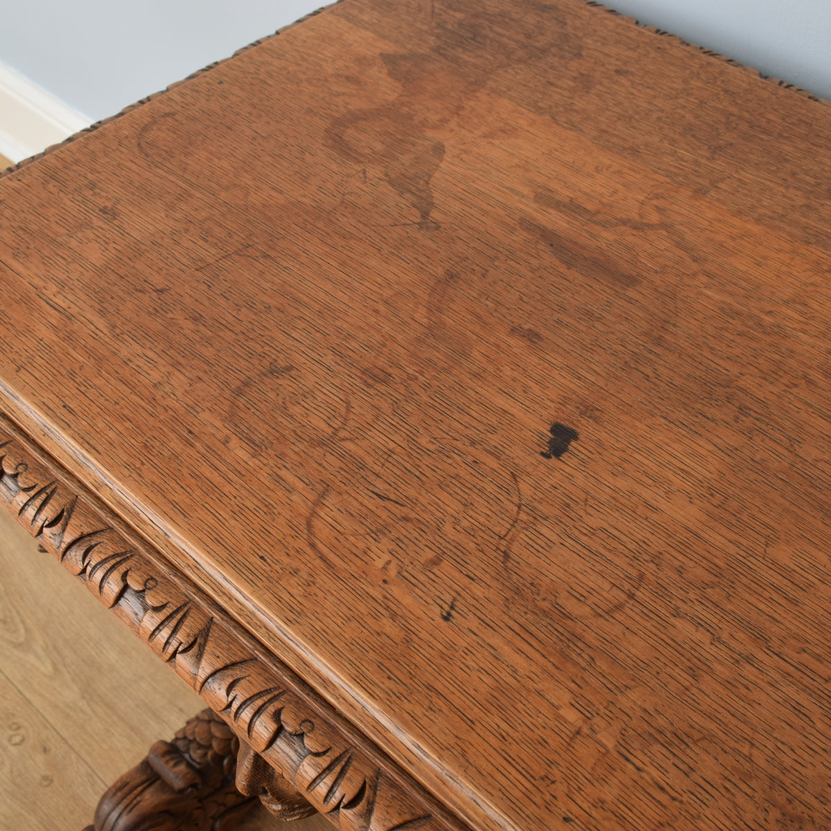 Carved Oak Console Table