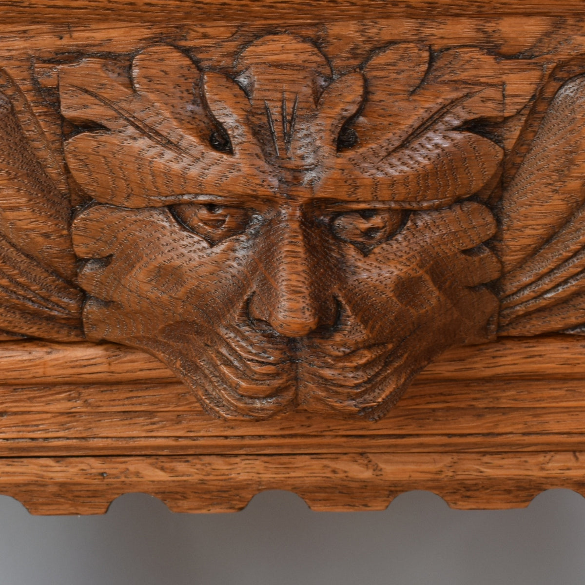 Carved Oak Console Table
