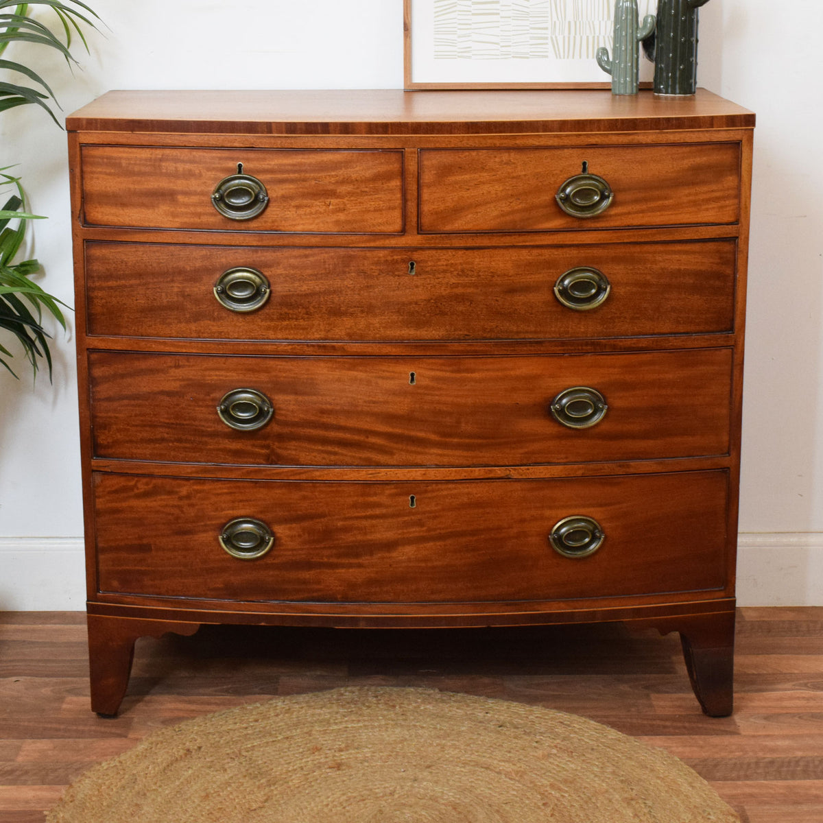 Bow Fronted Mahogany Chest of Drawers
