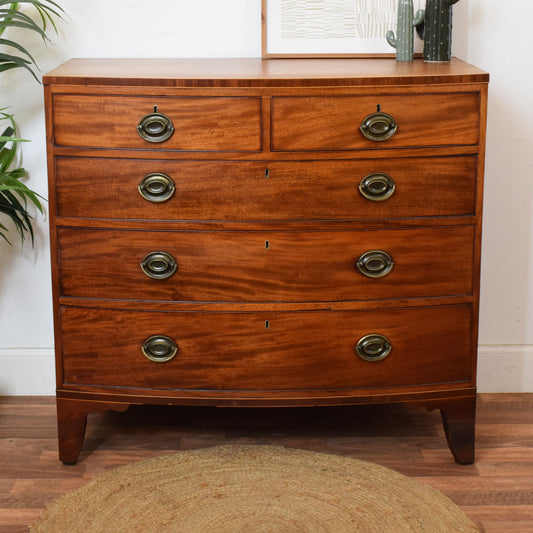 Bow Fronted Mahogany Chest of Drawers