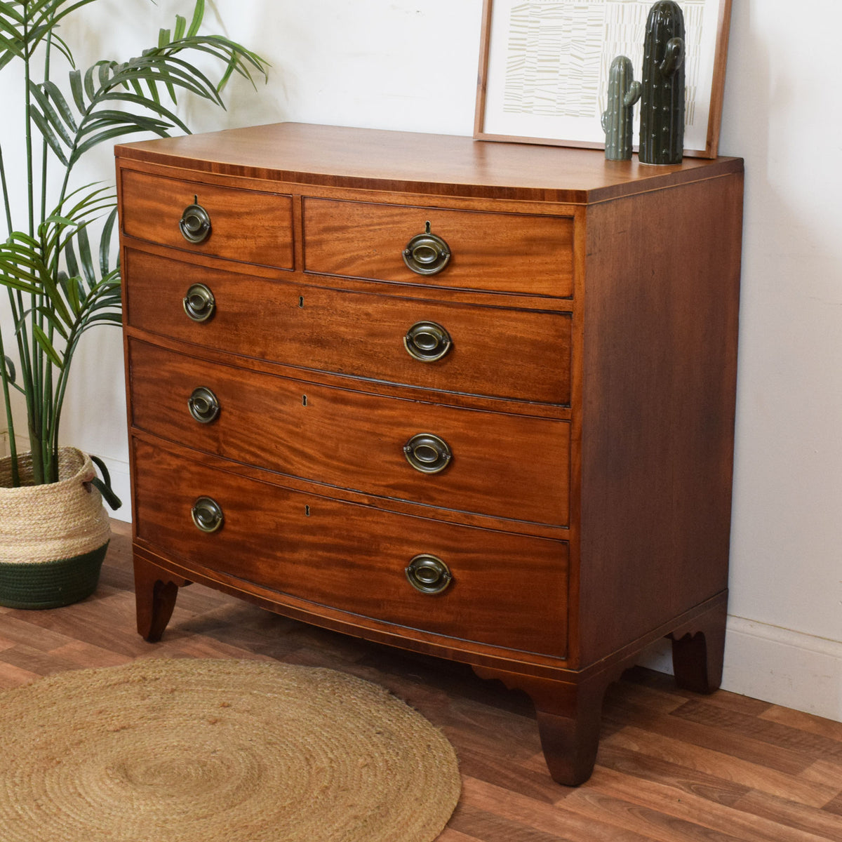 Bow Fronted Mahogany Chest of Drawers