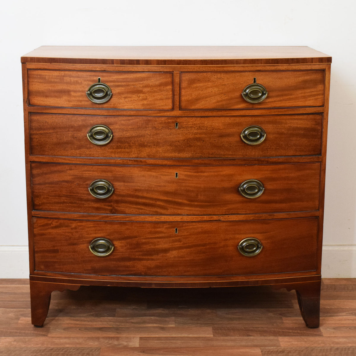 Bow Fronted Mahogany Chest of Drawers