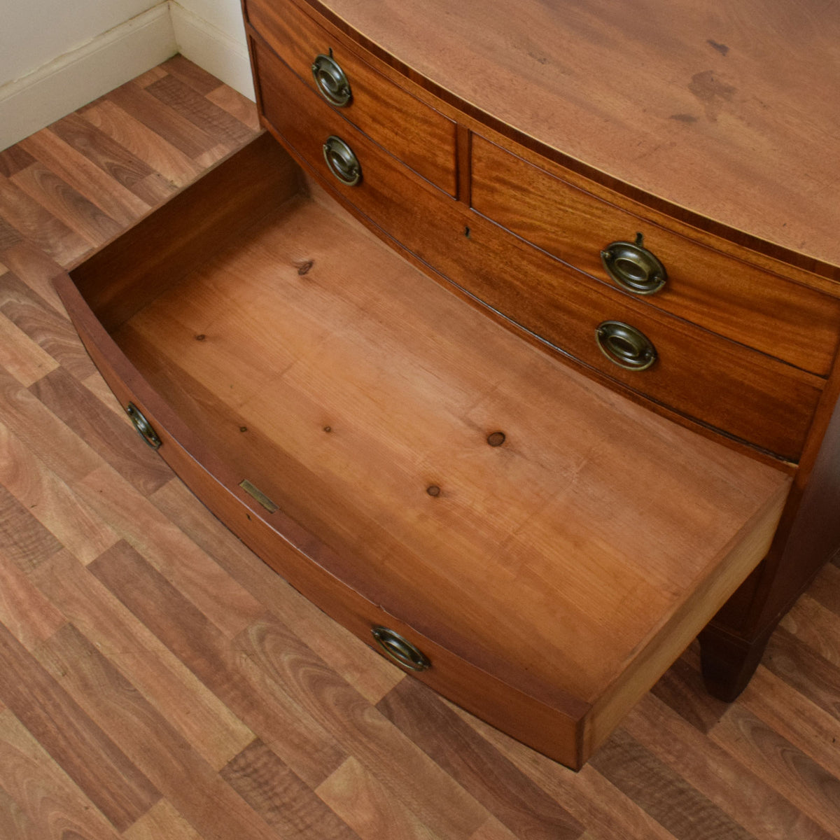 Bow Fronted Mahogany Chest of Drawers