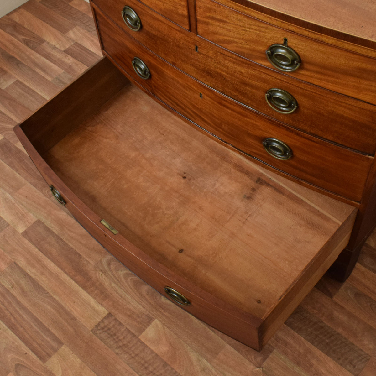 Bow Fronted Mahogany Chest of Drawers