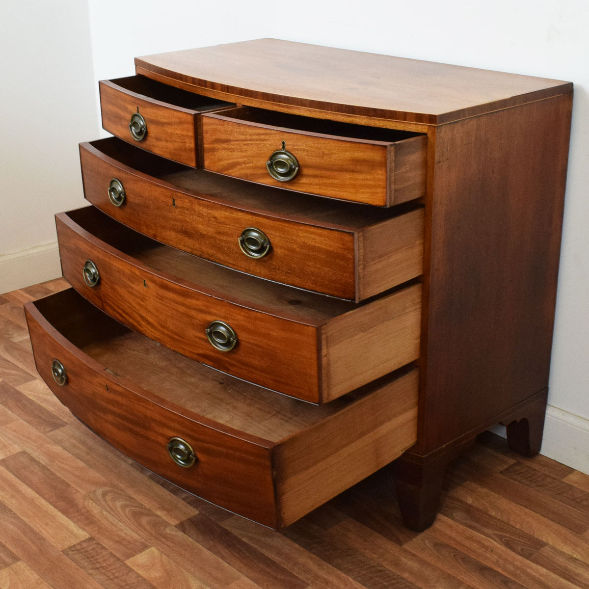 Bow Fronted Mahogany Chest of Drawers