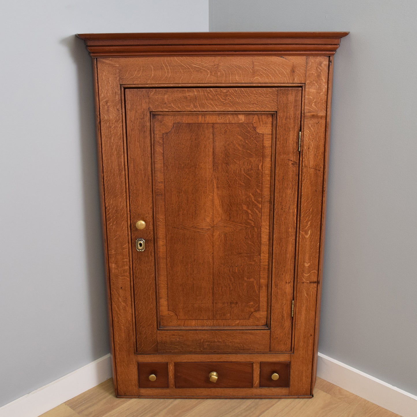 Georgian Oak Corner Cupboard