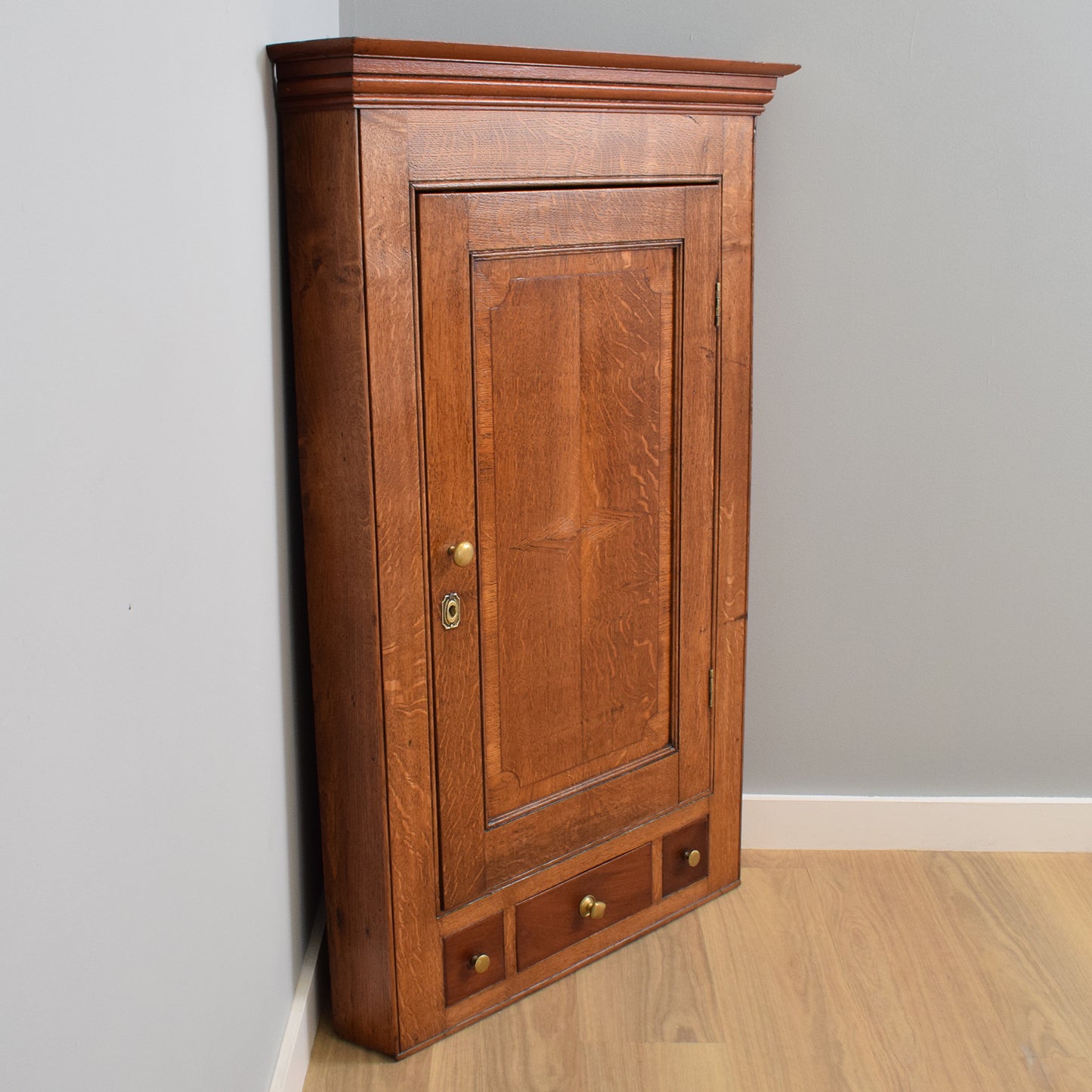 Georgian Oak Corner Cupboard