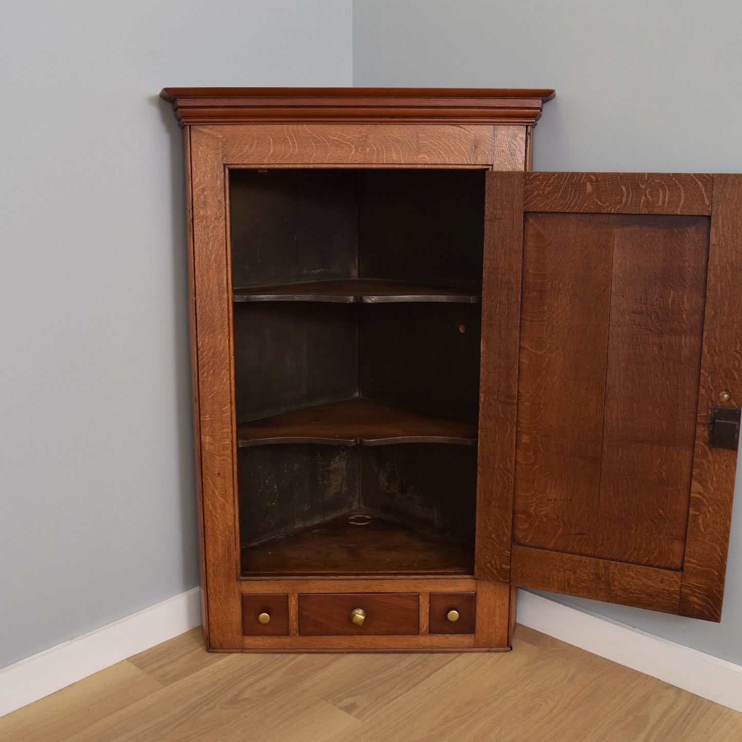 Georgian Oak Corner Cupboard