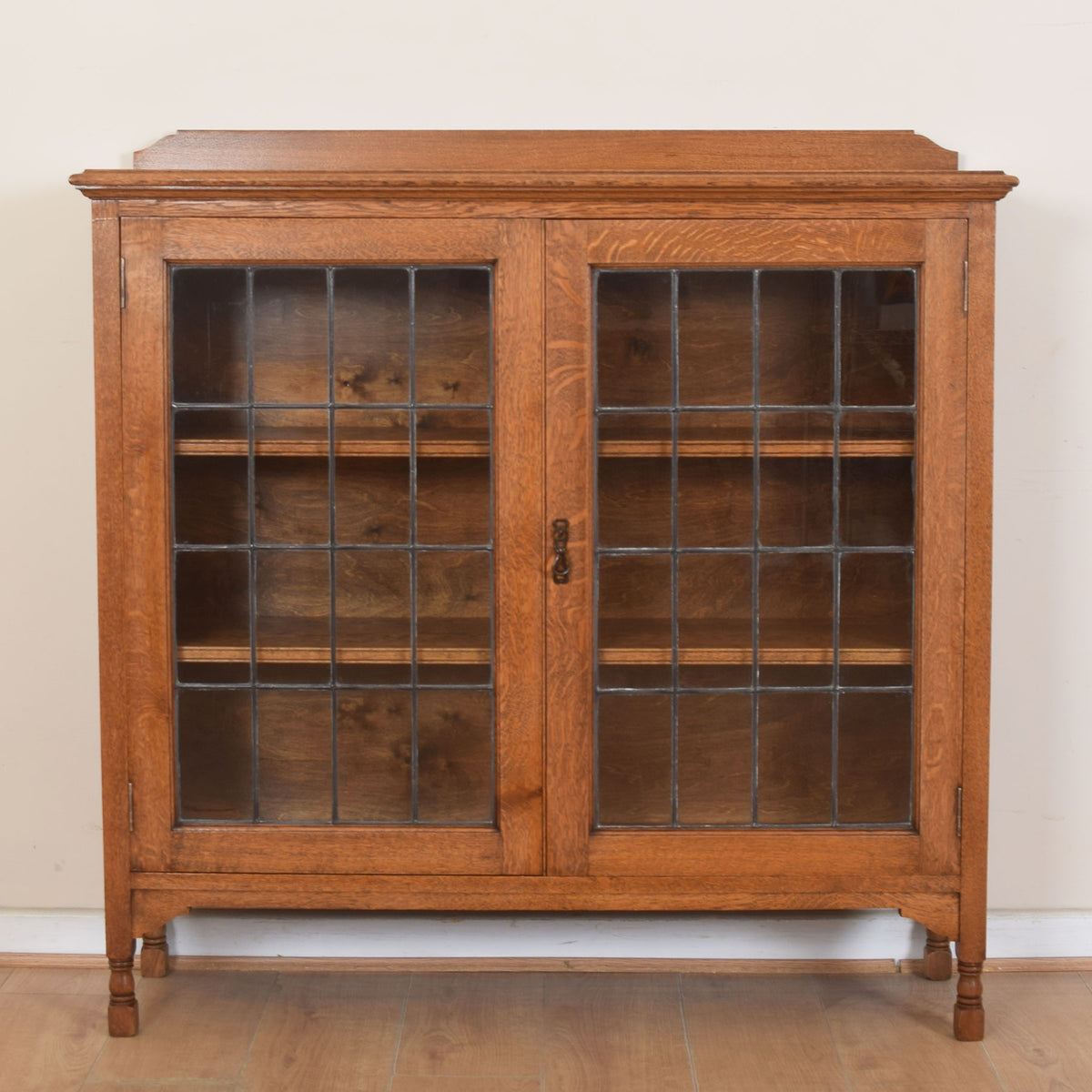 Glazed Oak Bookcase Unit