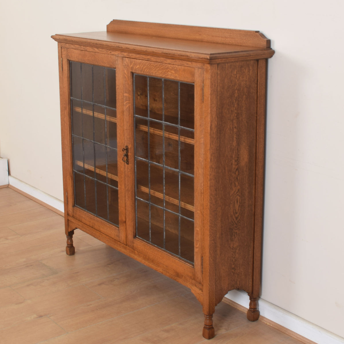 Glazed Oak Bookcase Unit