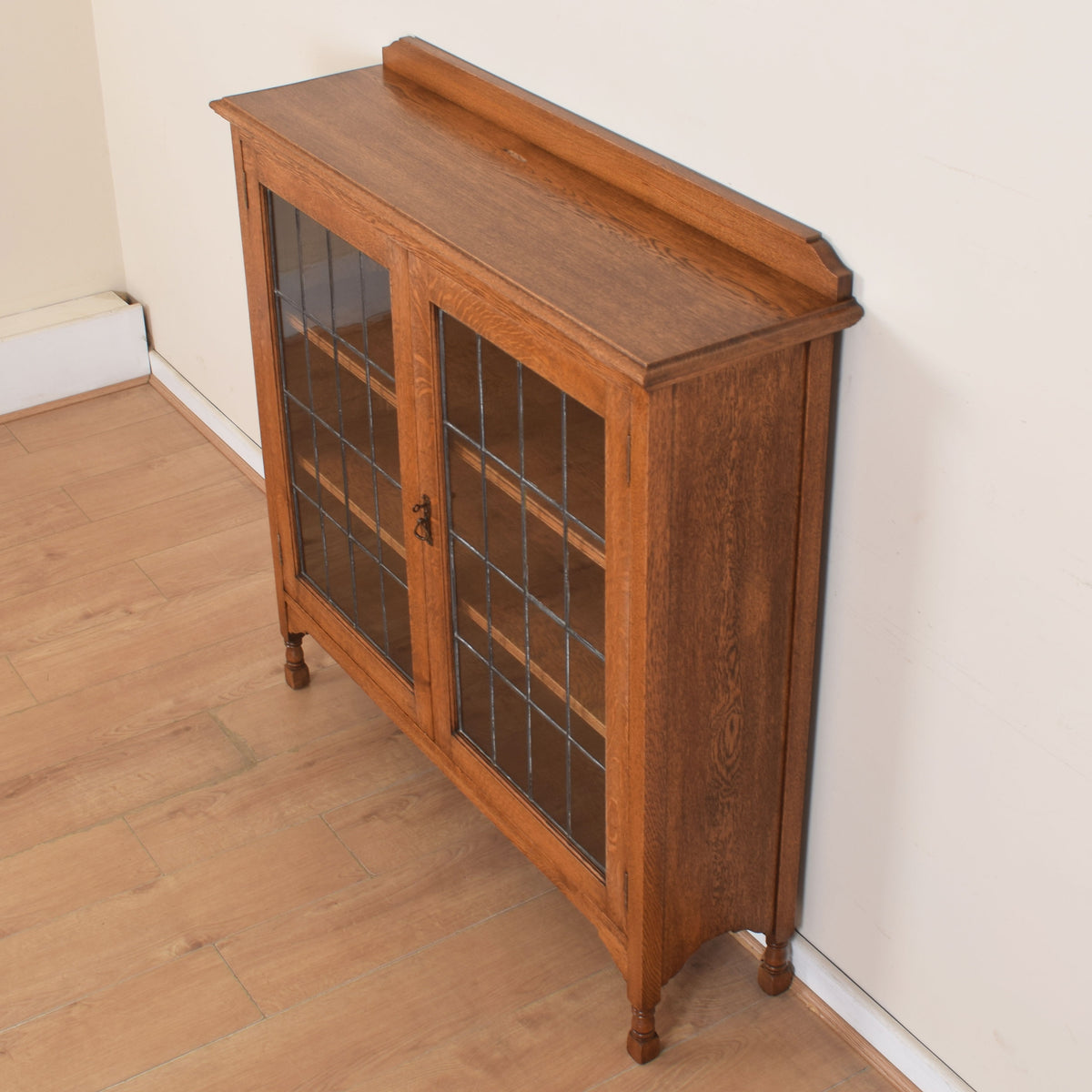 Glazed Oak Bookcase Unit